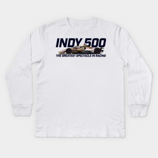 Indy Greatest Spectacle (blue text) Kids Long Sleeve T-Shirt